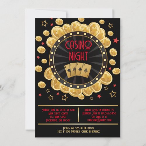 MONTE CARLO CASINO NIGHT Fund Raising Invitation