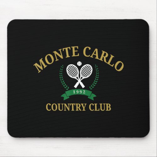 Monte Carlo Country Club Vintage Tennis Aesthetic  Mouse Pad