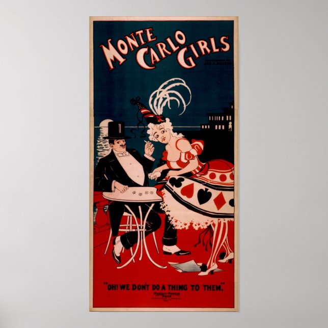 MONTE CARLO GIRLS Singing Dance VAUDEVILLE Poster (Front)