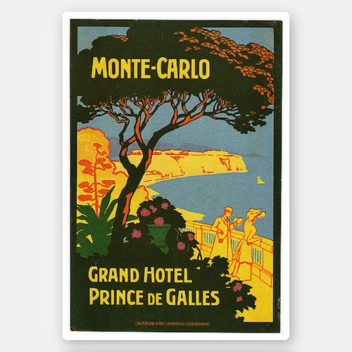Monte_Carlo Grand Hotel Prince de Galles Sticker