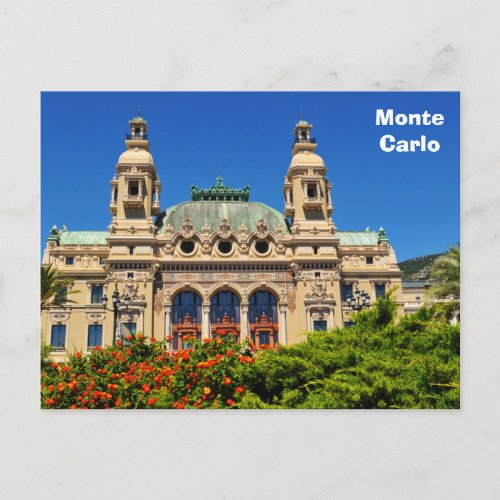 Monte  Carlo in Monaco Postcard