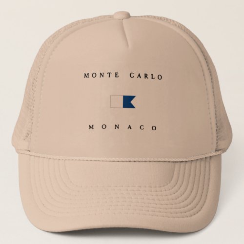 Monte Carlo Monaco Alpha Dive Flag Trucker Hat