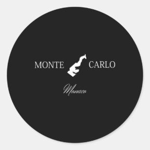 Monte Carlo Monaco Family Vacation Trip Souvenir T Classic Round Sticker