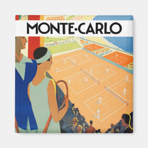 Monte Carlo Monaco France vintage travel magnet