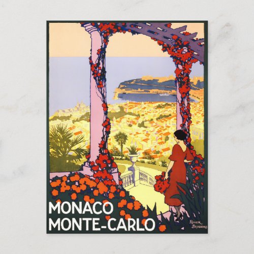Monte Carlo Monaco France vintage travel Postcard