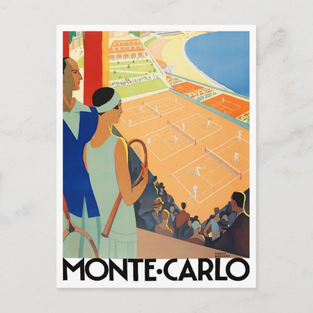 Monte carlo Monaco France vintage travel Postcard (Front)