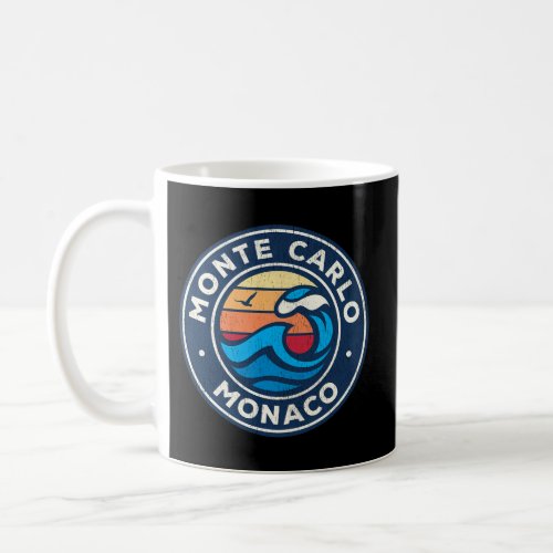 Monte Carlo Monaco Nautical Waves Coffee Mug