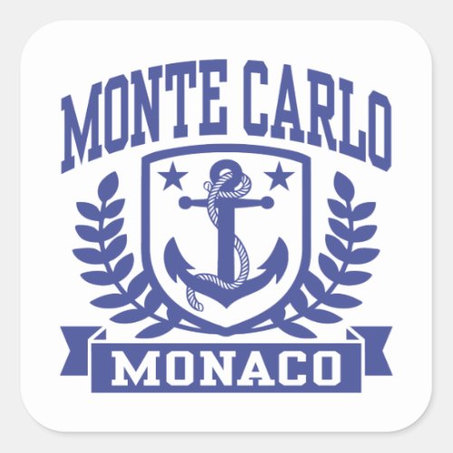 Monte Carlo Monaco Square Sticker