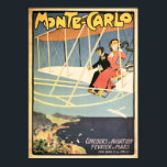 MONTE CARLO MONACO Vintage Art Deco Travel Poster<br><div class="desc">Digitally retouched and remastered! Color corrected and blemishes removed! Hi Res reproduction vintage travel posters collection. Monte Carlo Monaco Tourism promotional vintage poster.</div>