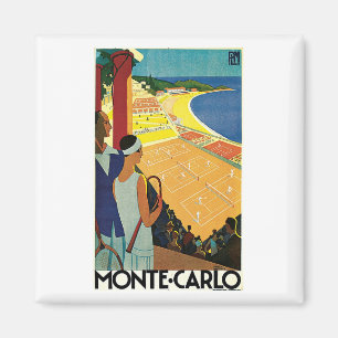 Monte Carlo Monaco Vintage Travel Magnet