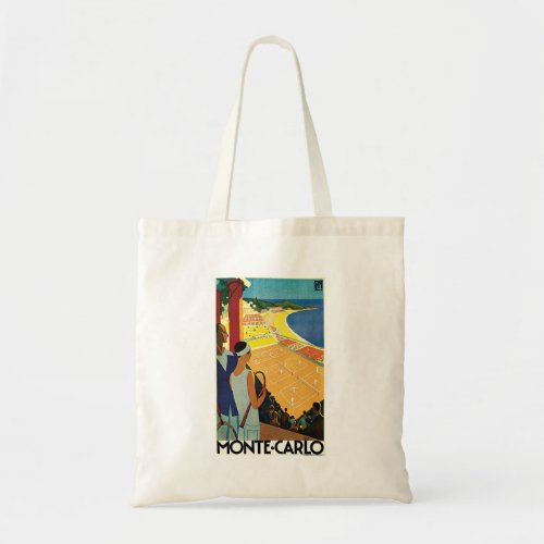 Monte Carlo Monaco Vintage Travel Tote Bag