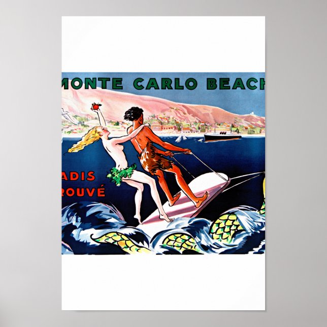 Monte Carlo Vintage Poster Restored (Front)