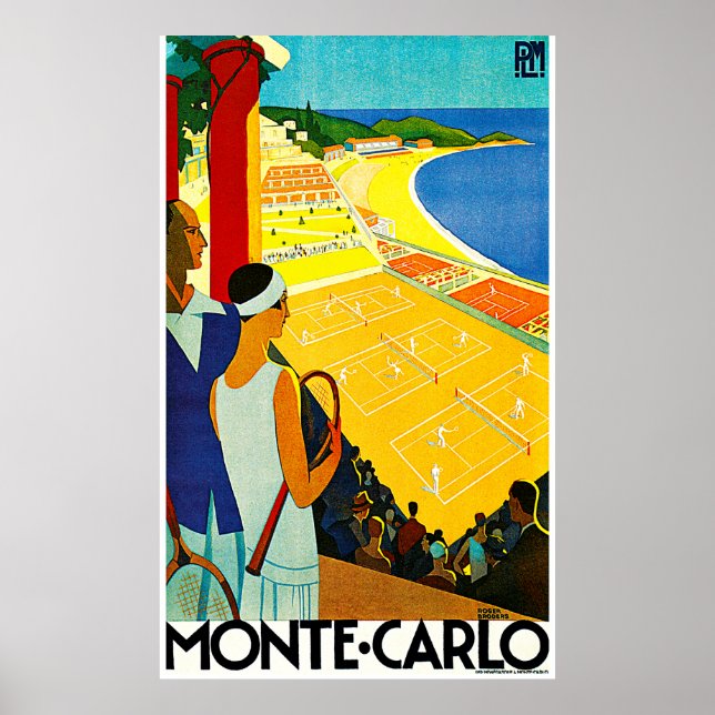 Monte Carlo Vintage Travel Poster (Front)