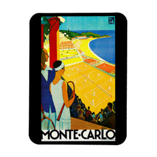 Monte Carlo Vintage Travel Poster Magnet