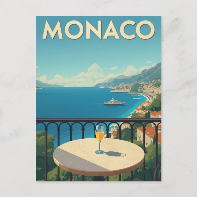 Monte Carlo: Where the Sea Sparkles Postcard (Front)