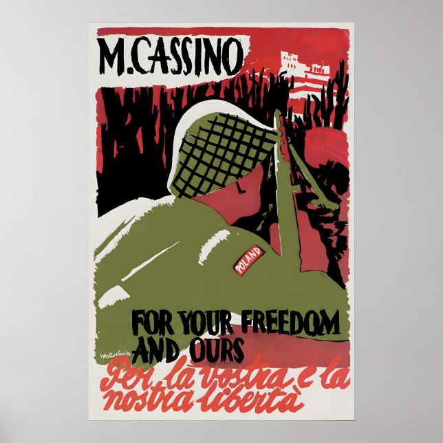 Monte Cassino Poster For your freedom and ours (Front)