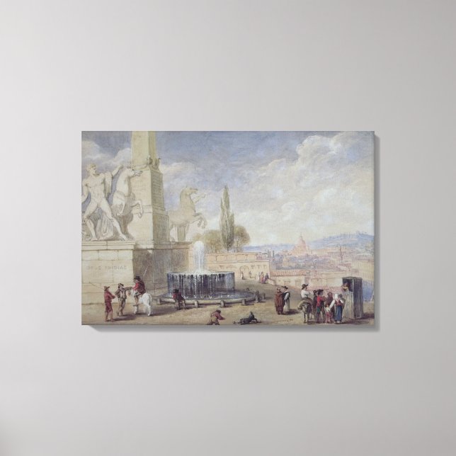Monte Cavallo, Rome Canvas Print (Front)