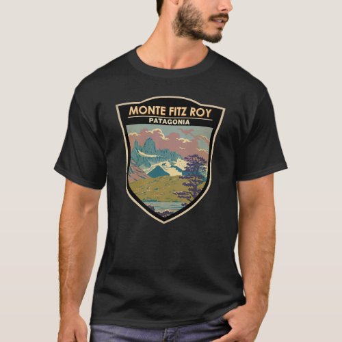 Monte Fitz Roy Patagonia Travel Art Vintage T_Shirt
