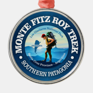 Monte Fitz Roy Trek (C) Metal Ornament
