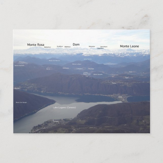 Monte Generoso - Swiss Alpine Skyline Postcard (Front)