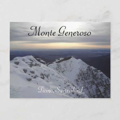 Monte Generoso Ticino _ Swiss Alps Postcard