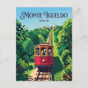 Monte Igueldo Funicular Spain Postcard