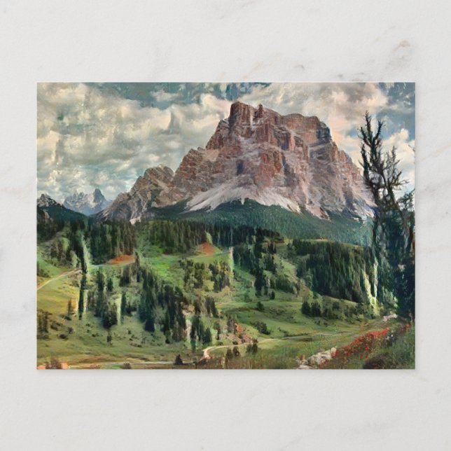 Monte Pelmo Painting Postcard (Front)