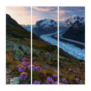 Monte Rosa Glacier Switzerland Triptych