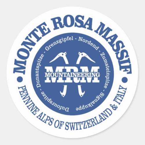 Monte Rosa Massif Classic Round Sticker