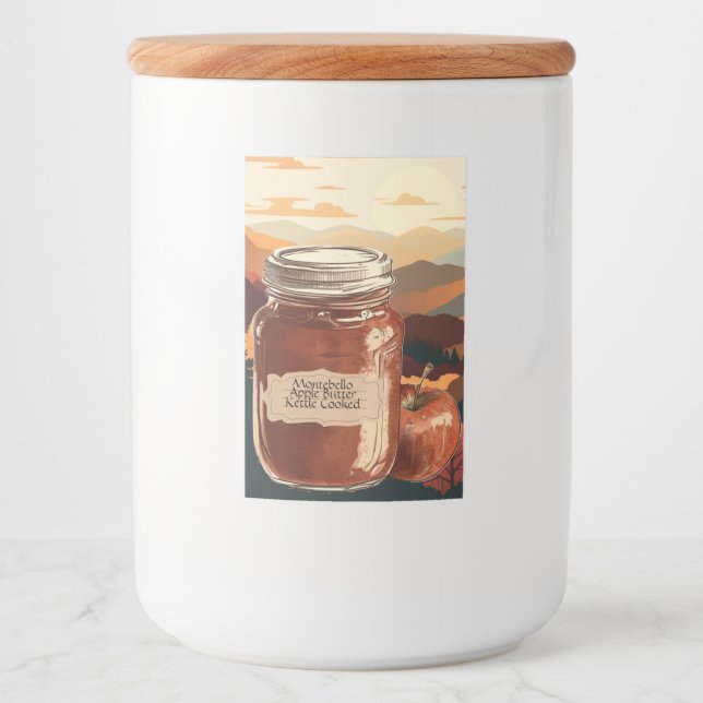 Montebello VA Blue Ridge Mountains Apple Butter Food Label (Front)