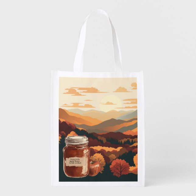 Montebello VA Blue Ridge Mountains Apple Butter Grocery Bag (Front)