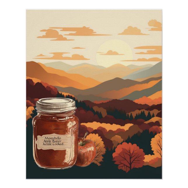Montebello VA Blue Ridge Mountains Apple Butter Poster (Front)