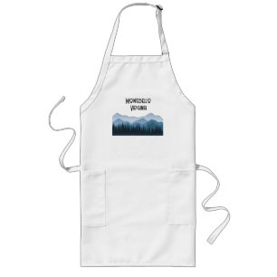 Montebello VA Blue Ridge Mountains Custom Blue Long Apron