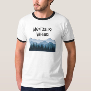 Montebello VA Blue Ridge Mountains Custom Blue T-Shirt