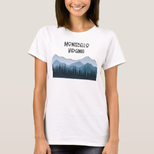 Montebello VA Blue Ridge Mountains Custom Blue T-Shirt