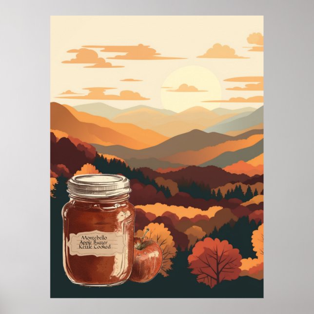 Montebello, Virginia Apple Butter customizable Poster (Front)