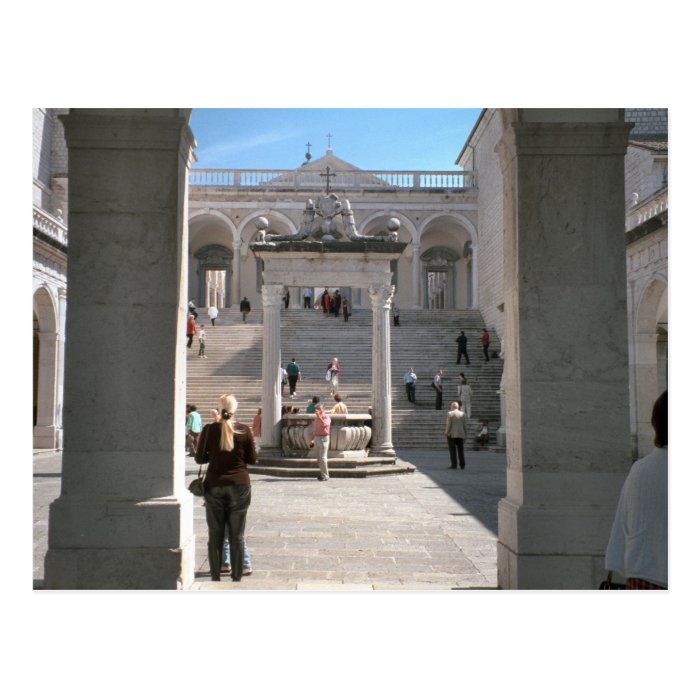 Montecassino, Abbey Church entrance Postcard