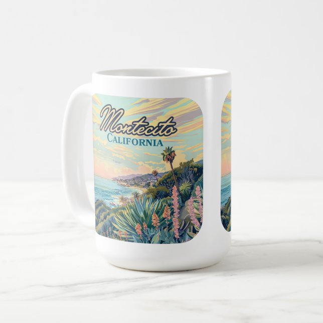 Montecito California Santa Barbara Coastline Coffee Mug (Front Left)