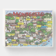 Montecito Map Wood Box Sign