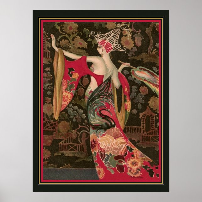 Montedoro-Art Deco Asian Fashion Poster (Front)