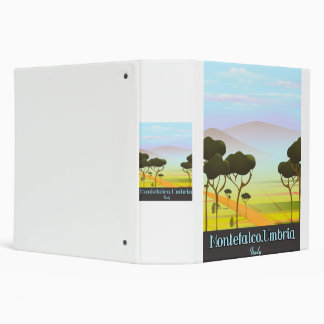 Montefalco, Umbria italy travel poster 3 Ring Binder