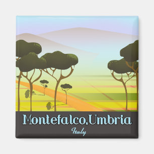Montefalco, Umbria italy travel poster Magnet