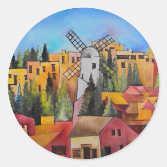 Montefiore Windmill Classic Round Sticker (Front)
