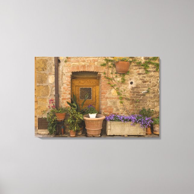 Montefollonico, Val d'Orcia, Siena province, 2 Canvas Print (Front)