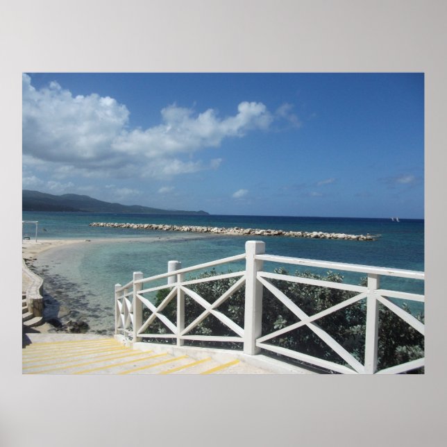 Montego Bay Beach, Jamaica Poster (Front)