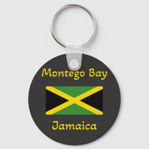 Montego Bay Jamaica – Jamaican Flag  Keychain