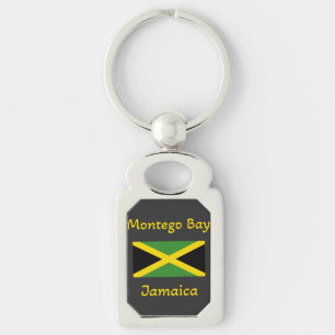 Montego Bay Jamaica – Jamaican Flag  Keychain