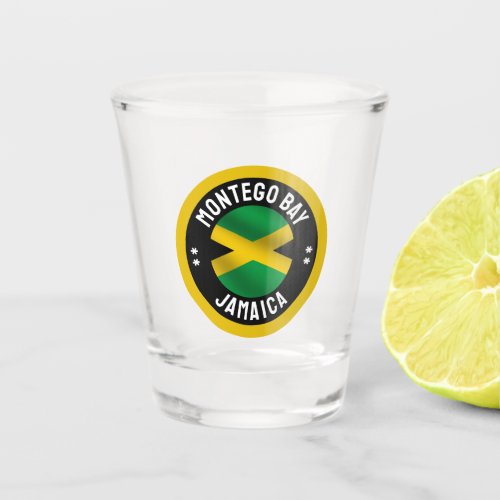 Montego Bay Jamaica Jamaican Flag Shot Glass