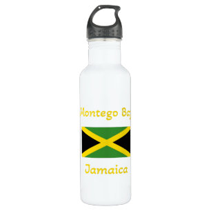Montego Bay Jamaica – Jamaican Flag Stainless Steel Water Bottle