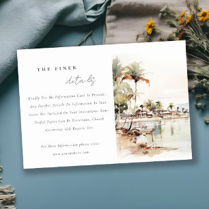 Montego Bay Jamaica Landscape Wedding Detail Enclosure Card